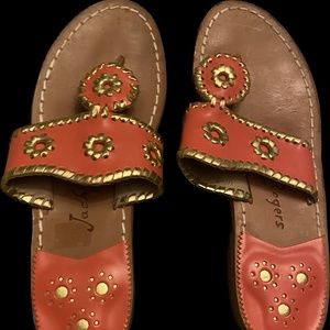 Jack rogers - Coral and gold - size 6-6.5
